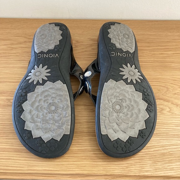 Vionic Size 11 Black Thong with Jewel Detail - Picture 5 of 6